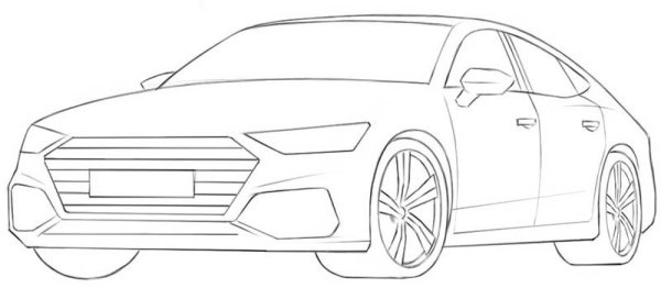 Машина BMW Камри для раскраски