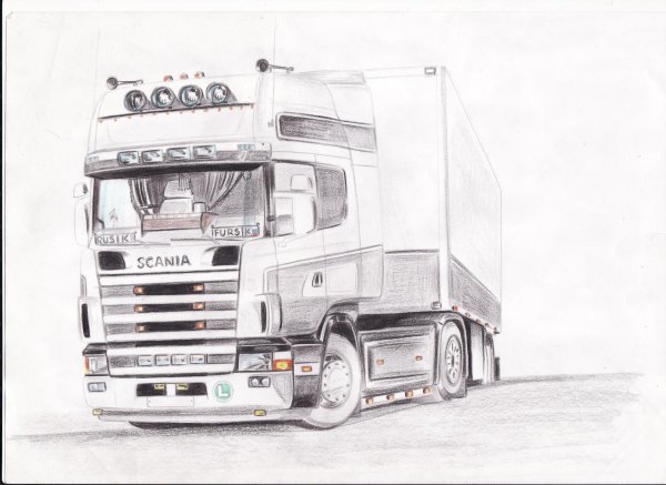 Фура карандашом