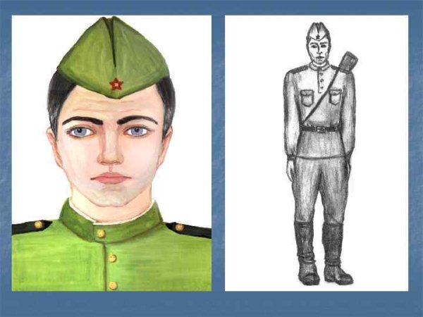 Образ защитника Отечества рисунок