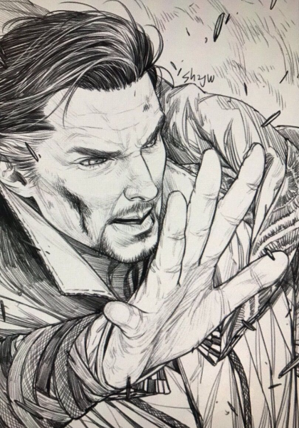 Раскраска доктор Стрендж Стрэндж