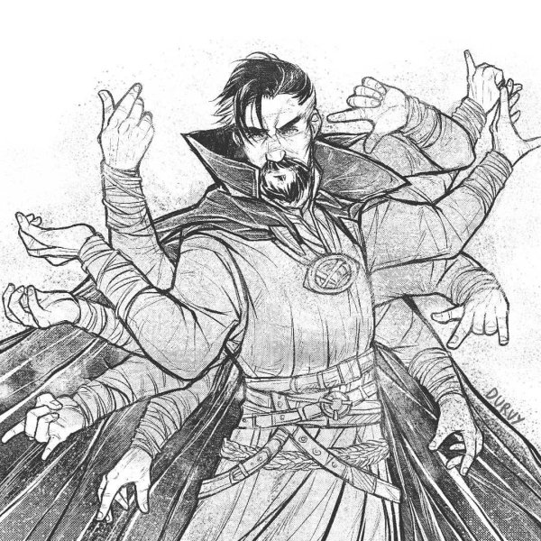 Доктор Стрэндж раскраска