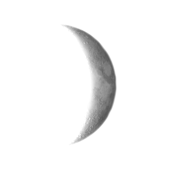 Полумесяц на белом фоне