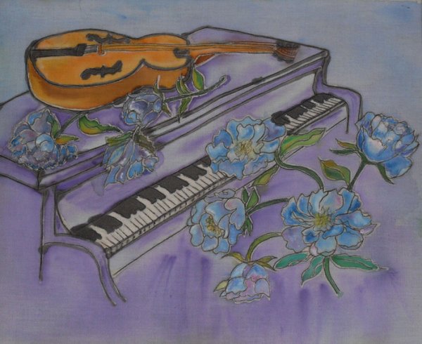 Натюрморт с музыкальными инструментами рисунок