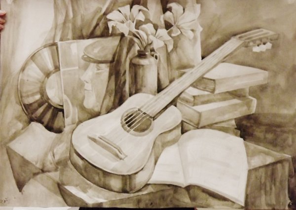 Скрипка в графике