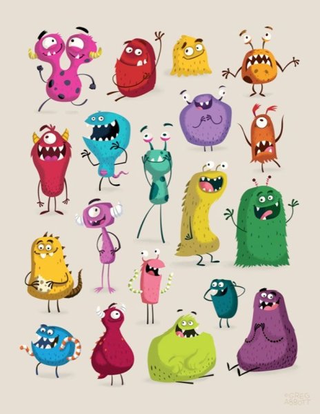Цветные монстрики