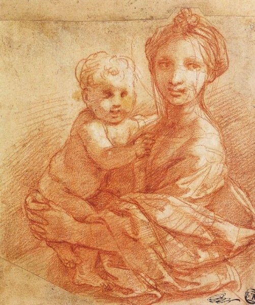 Рафаэль Санти зарисовки