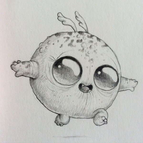 Милый монстр рисунок