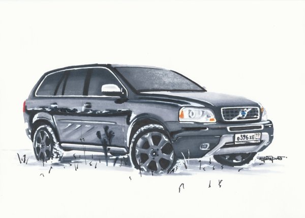 Автомобиль рисунок Volvo xc90