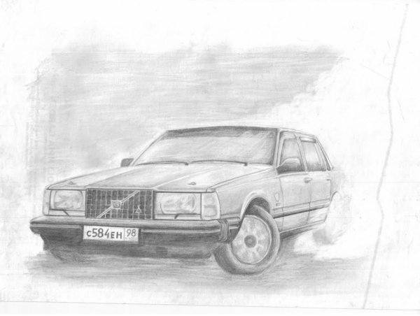Вольво 740 рисунок