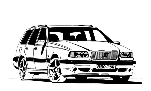 Раскраска Volvo 850