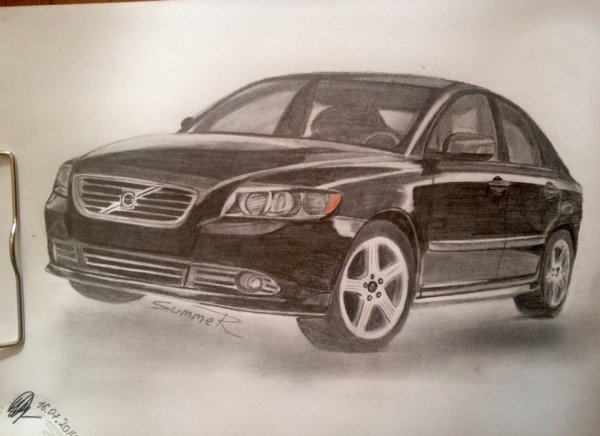 Машина Вольво рисунок
