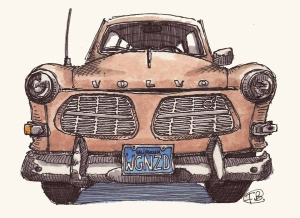 Volvo 740 рисунок