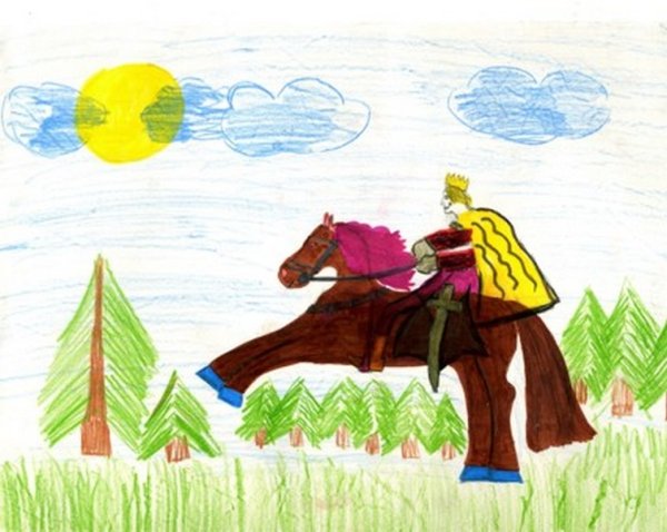 Иллюстрация семь богатырей