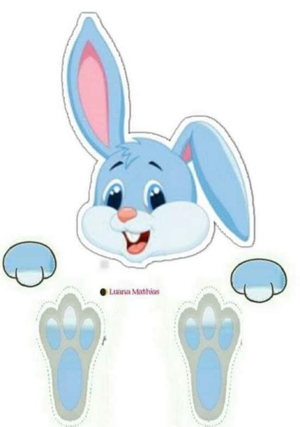 Мордочка зайки для аппликации