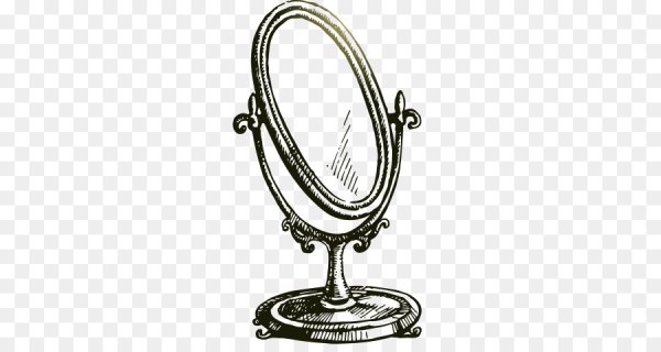 Зеркало с ручкой рисунок