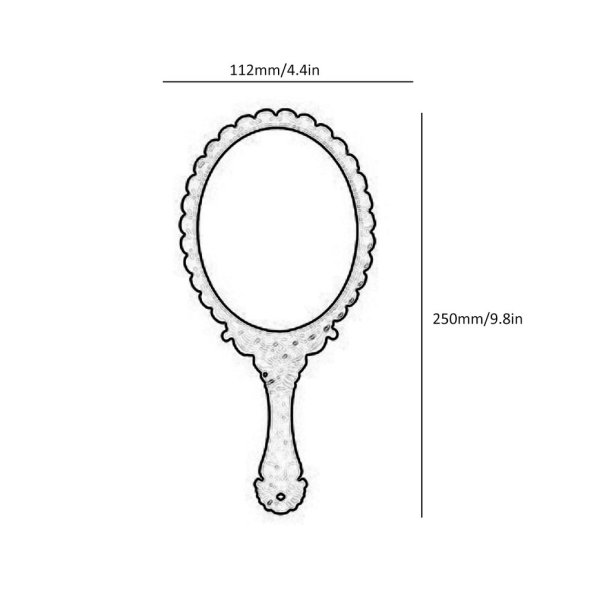 Зеркало ручное на прозрачном фоне для фотошопа