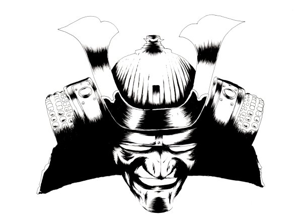 Маска самурая эскиз