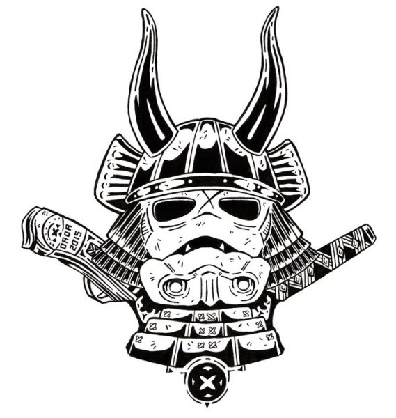 Японский демон Самурай тату