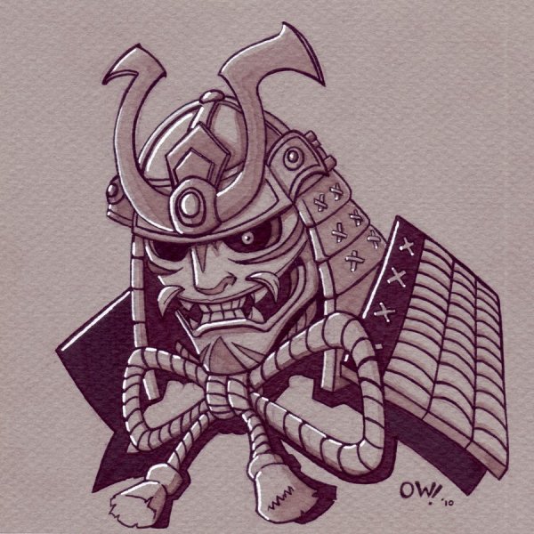 Ронин Самурай демон тату