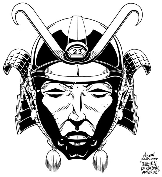 Череп самурая эскиз