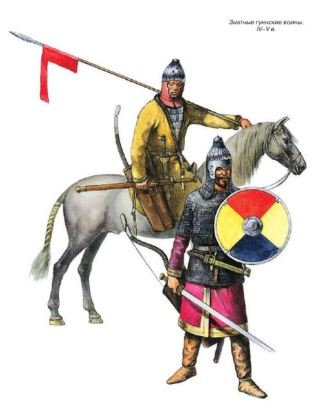 Воины-Гунны рисунок тушью