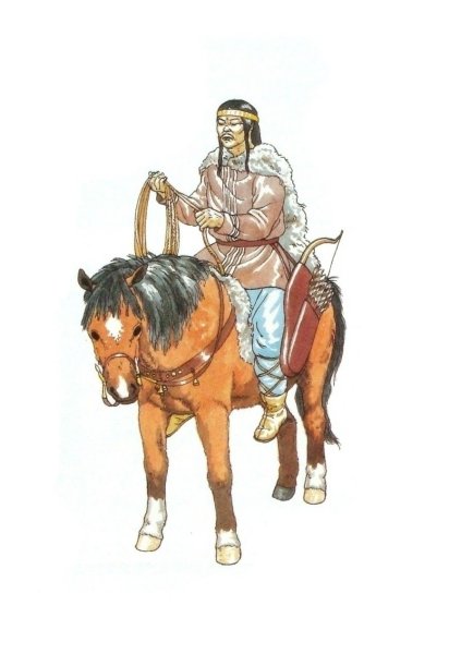 Гуннский воин воин IV-V В., 75 мм