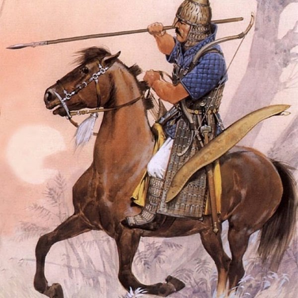 Татаро-монгольский воин раскраска