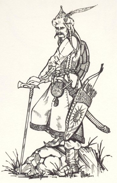 Скифский конный воин