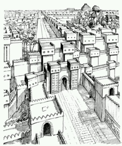 Древний город Вавилон ворота Иштар