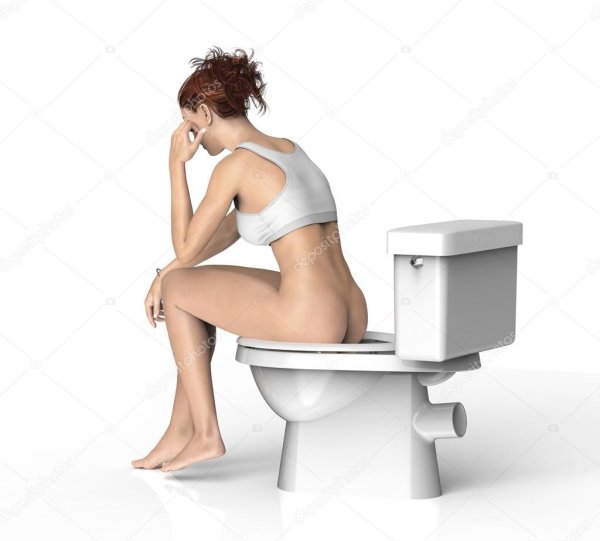 Женщина на горшке