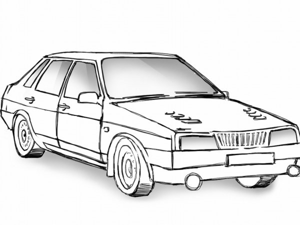 Разукрашки машины ВАЗ 21099