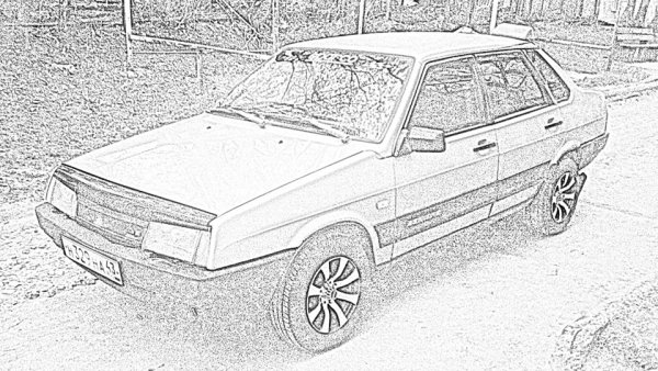 Разукрашки машины ВАЗ 21099