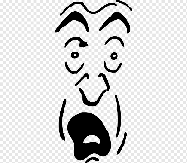 Испуганное лицо без фона