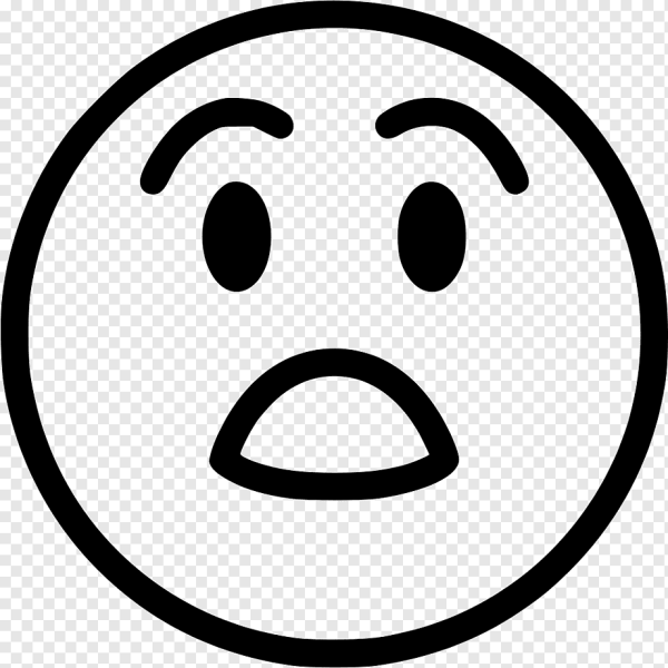 Грустный смайлик черно белый