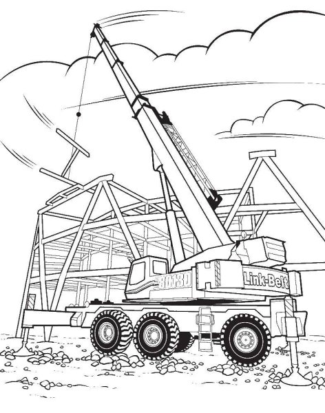 Раскраска стройка