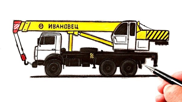 Башенный кран раскраска