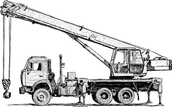Автокран мультяшный