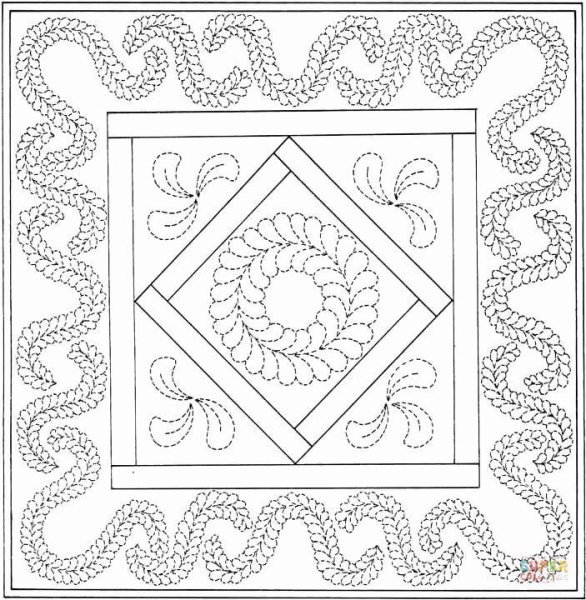 Раскраски ковры с узорами