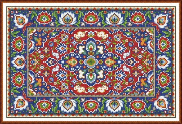 Узбекские узоры вышивка крестом ковры