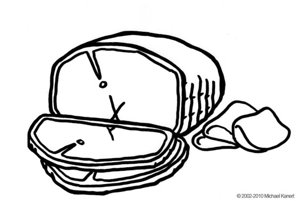 Ветчина раскраска