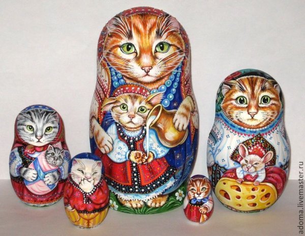 Матрешки кошки Милы Чмелевой