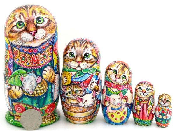 Матрешки кошки Милы Чмелевой