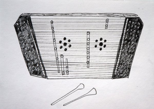 Гусли раскраска музыкальный инструмент