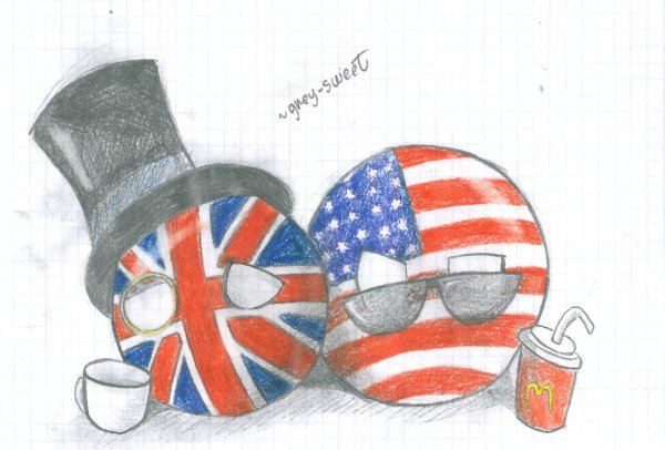 США И Британия Countryballs