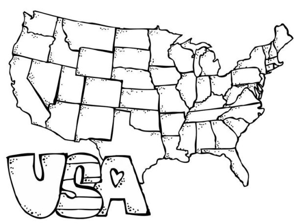 США раскраска