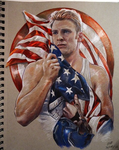 Стив Роджерс Капитан Америка арт