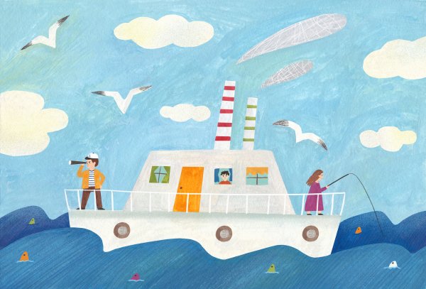 Рисование пароход в старшей группе