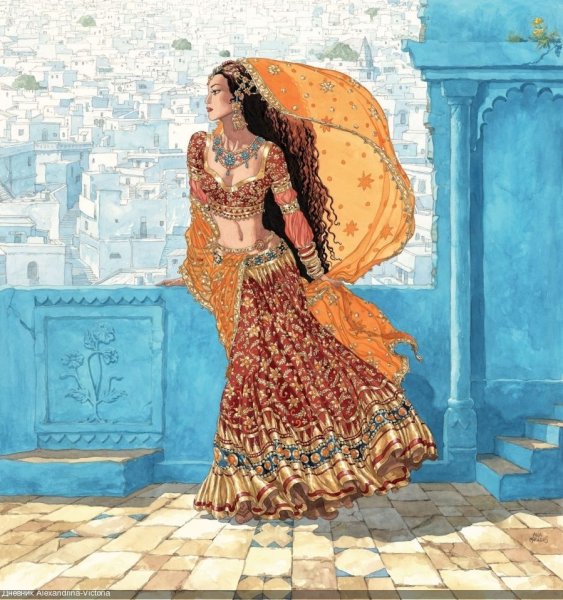 Индийская девушка арт