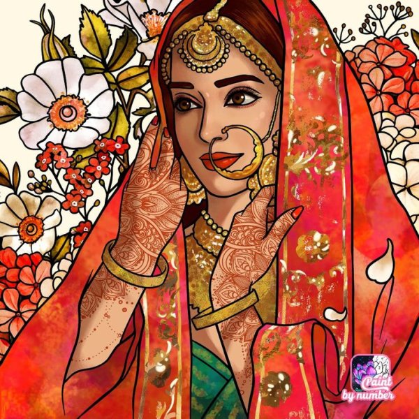 Индийские девушки арты