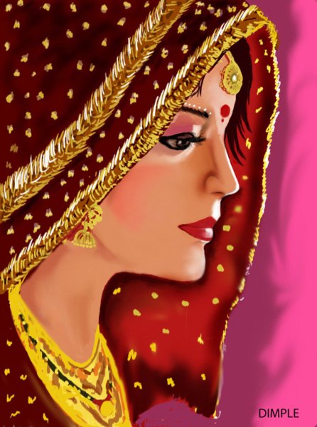 Эскиз индийского костюма